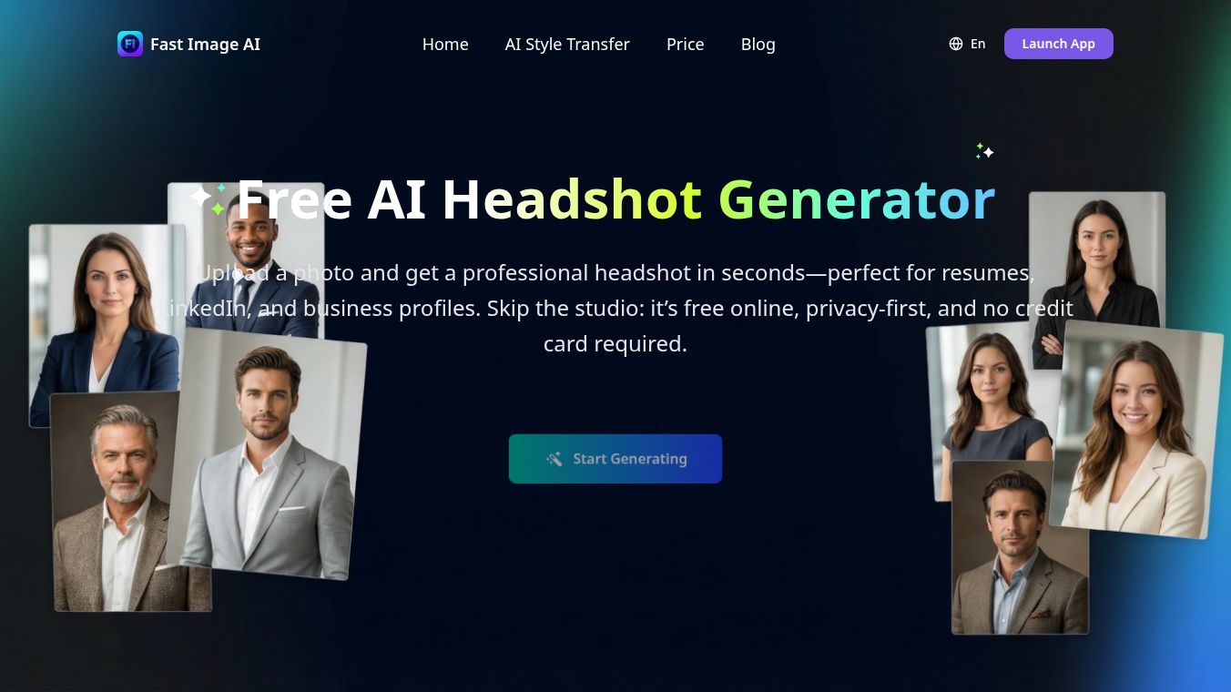 Fast Image AI Headshot Generator