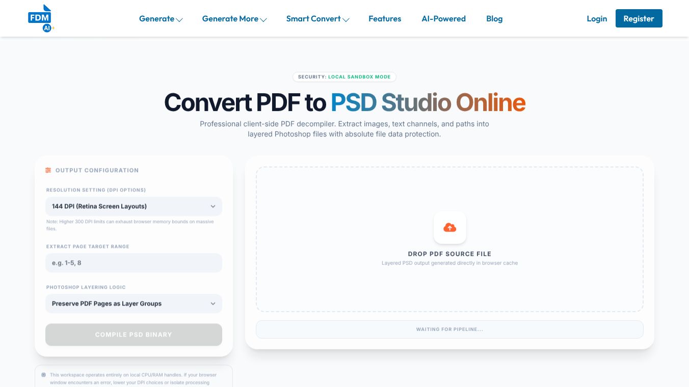FDM AI PDF to PSD Converter