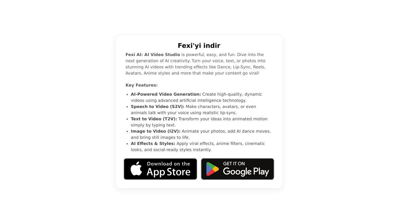 Fexi AI: AI Video Generator