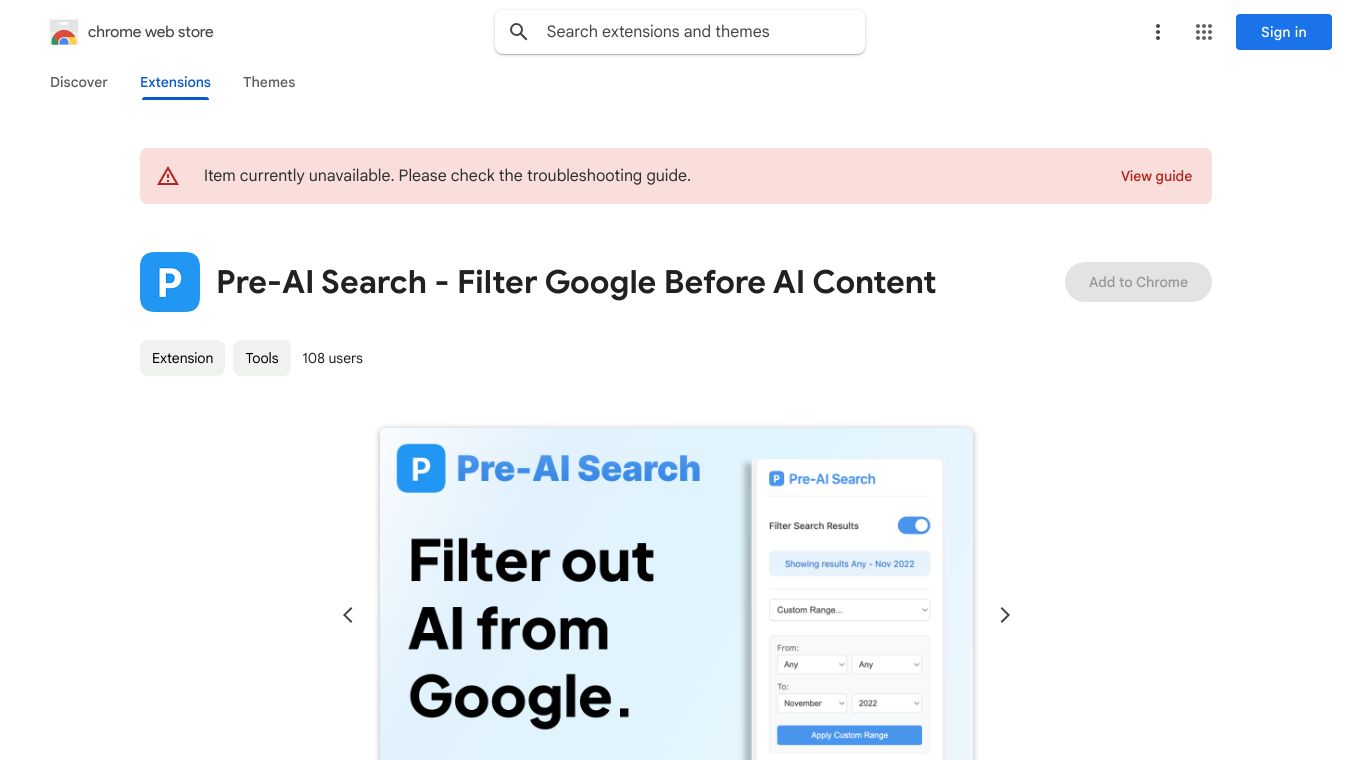 Filter AI out of Google