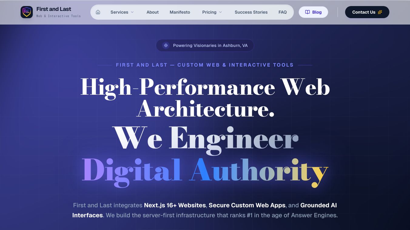 First and Last — Web & Interactive Tools