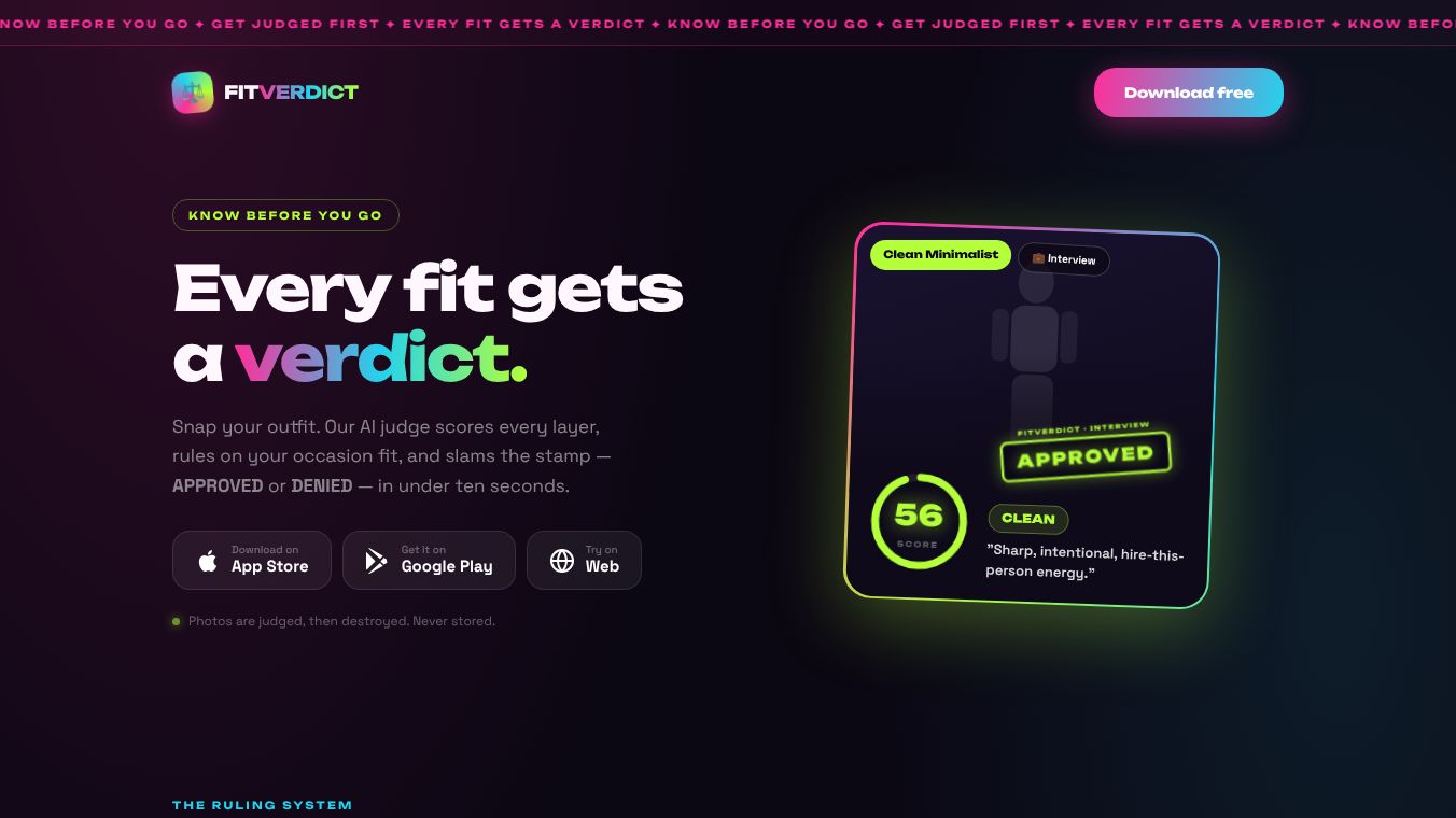 FitVerdict — Know before you go
