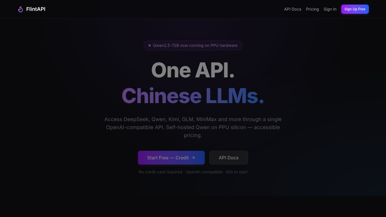 FlintAPI — One API for All Chinese LLMs