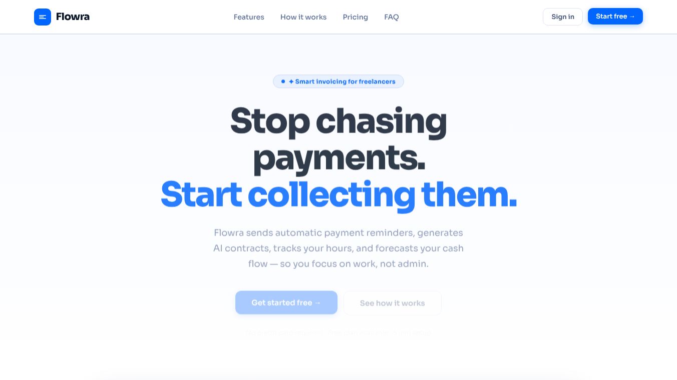 Flowra — Invoice. Collect. Grow