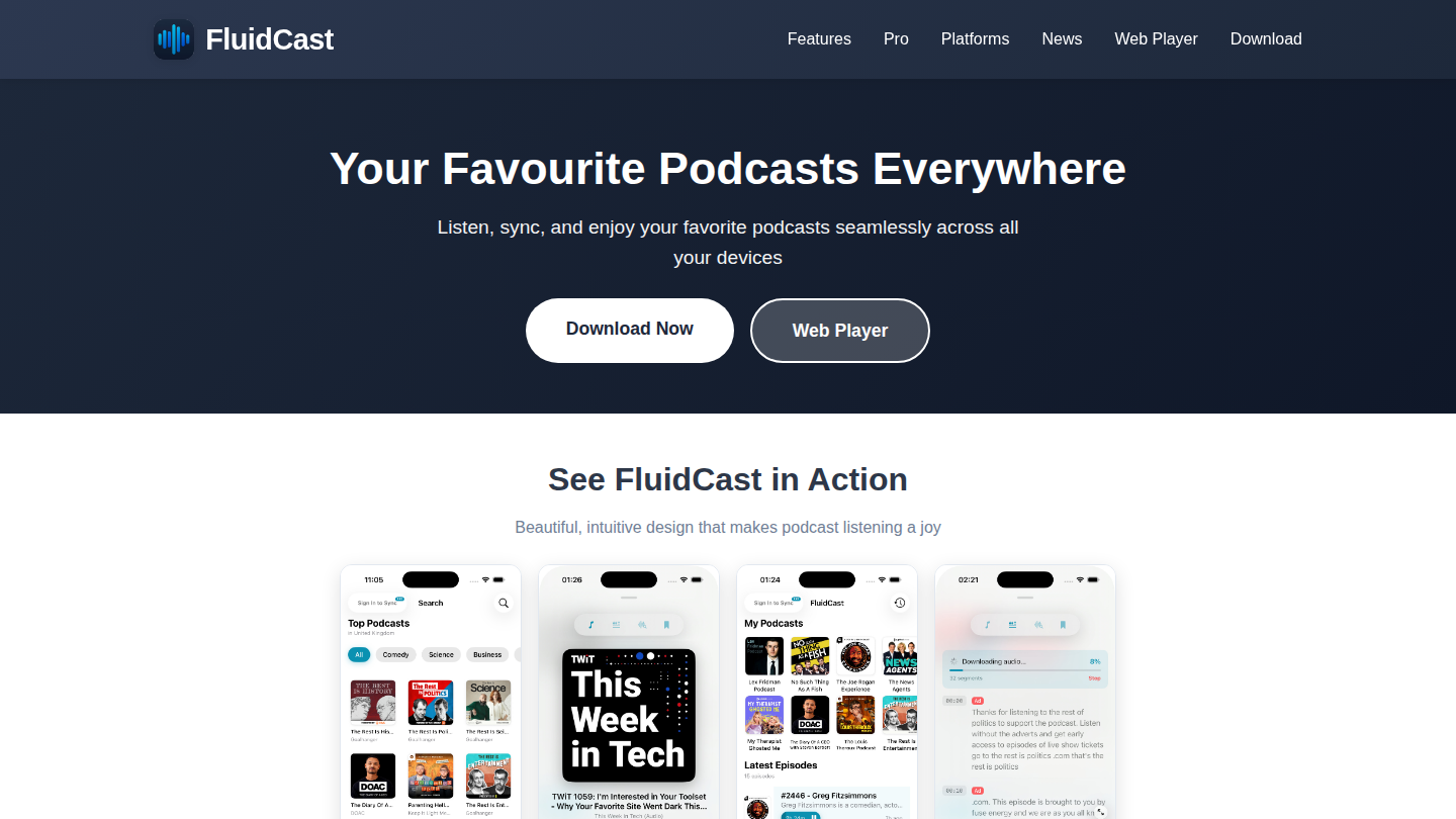 FluidCast: Podcast Player