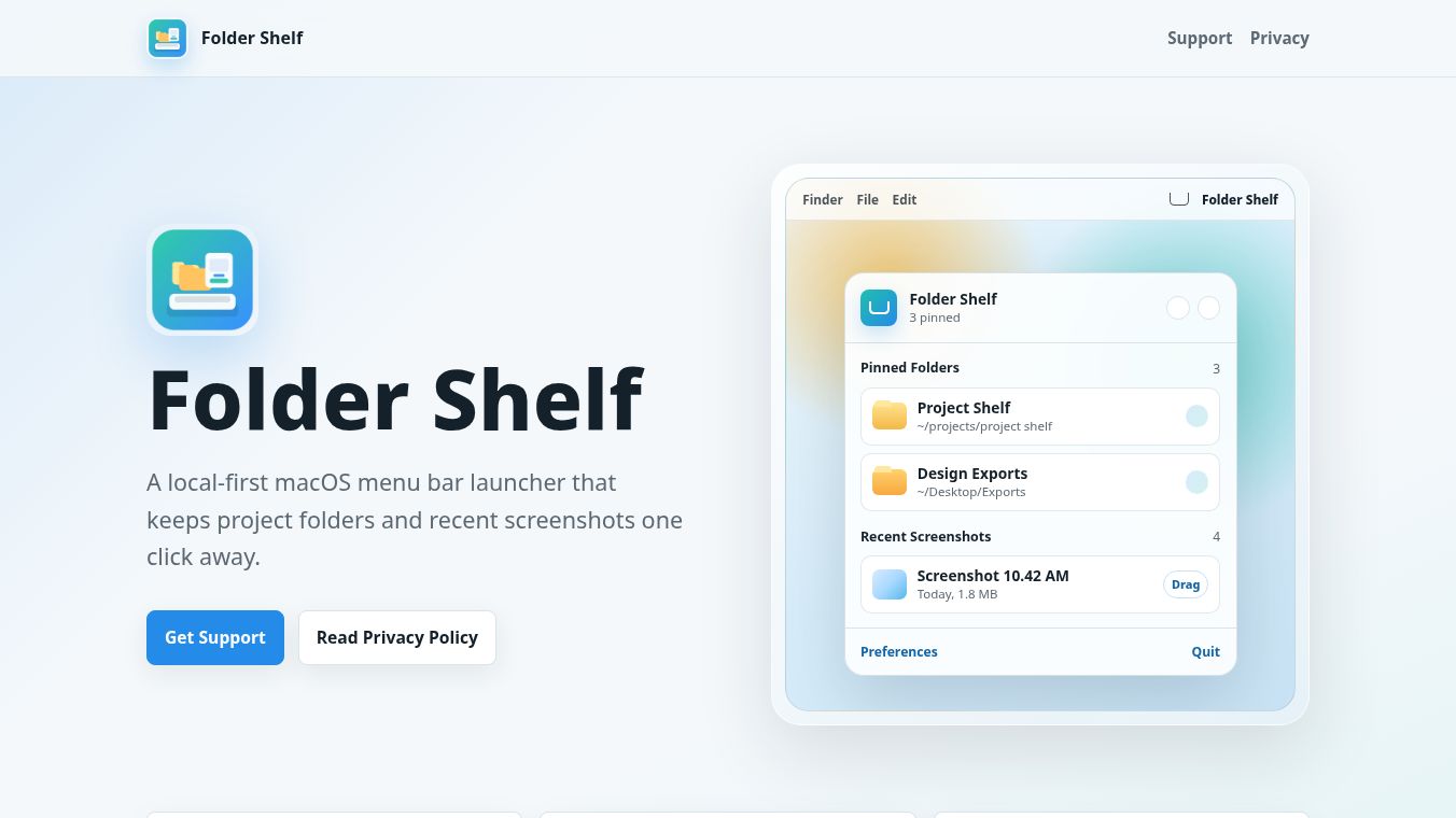 Folder Shelf