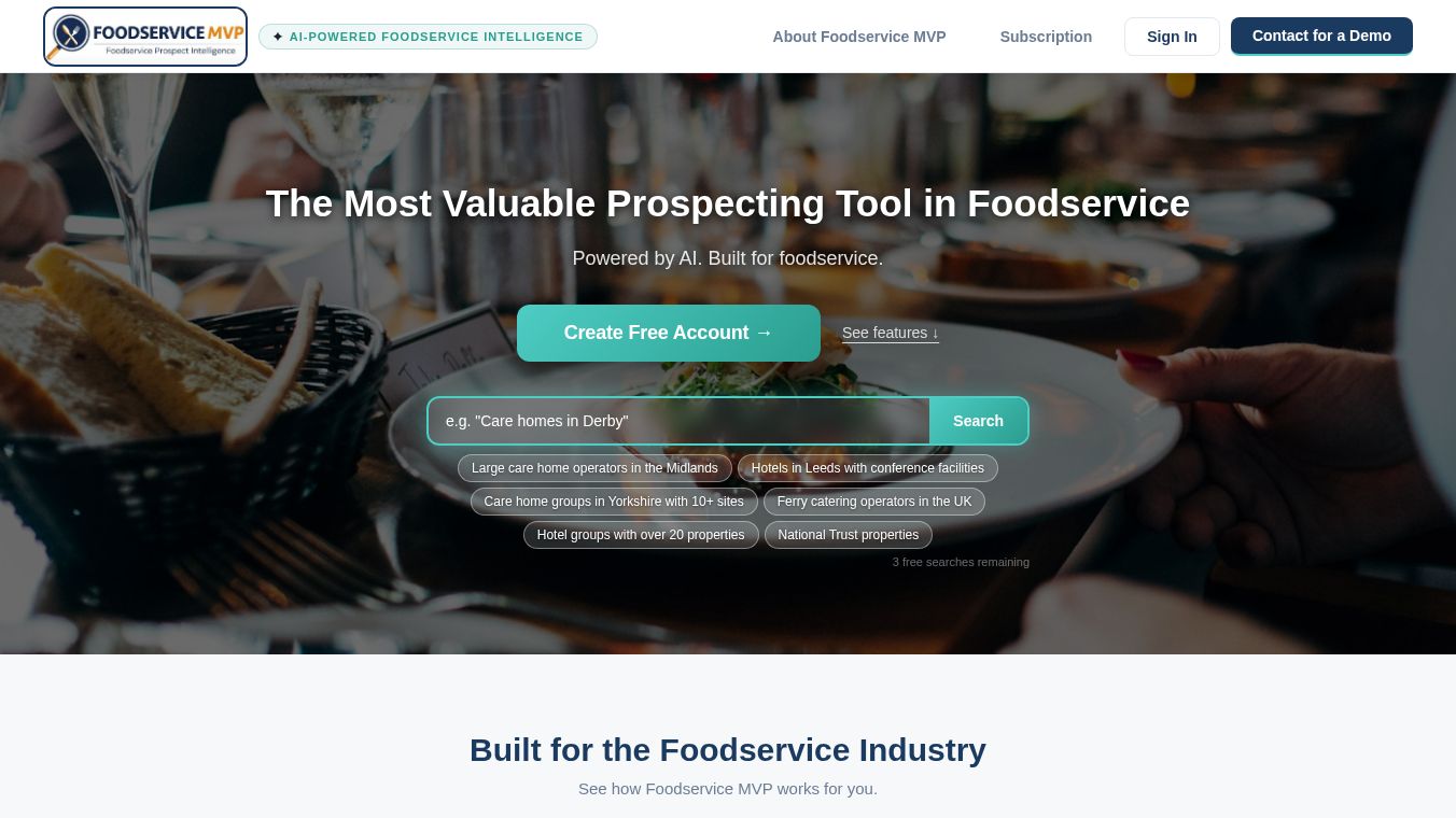 Foodservice MVP