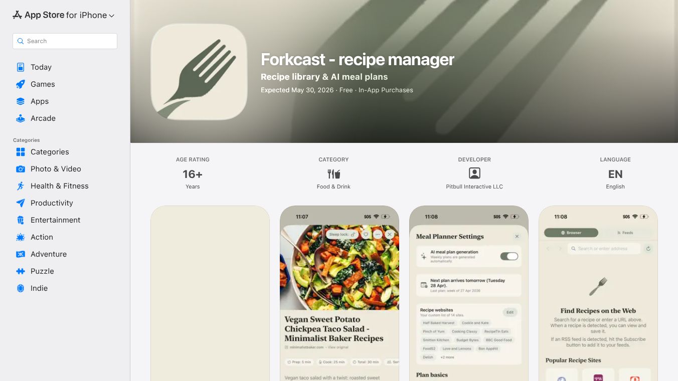 Forkcast - Premium Recipe Manager