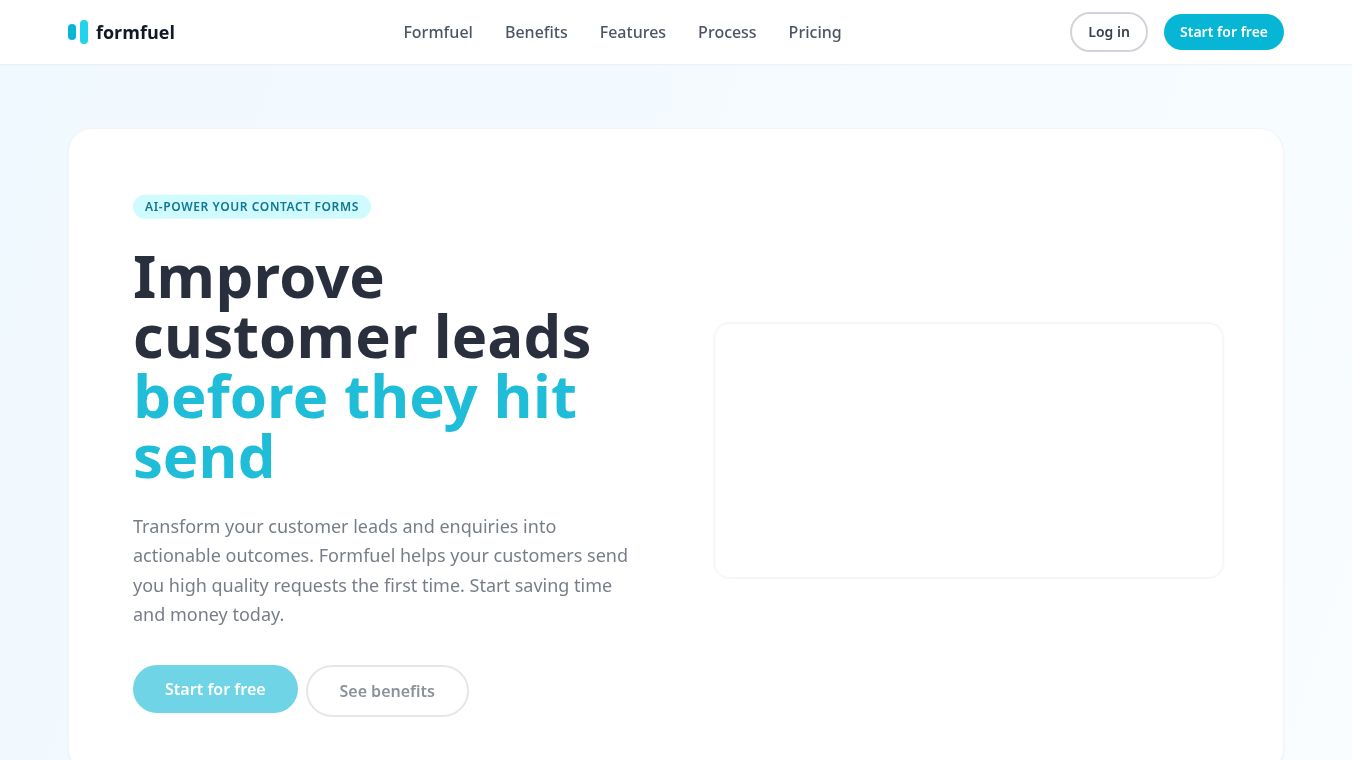 Formfuel | Contact Form AI