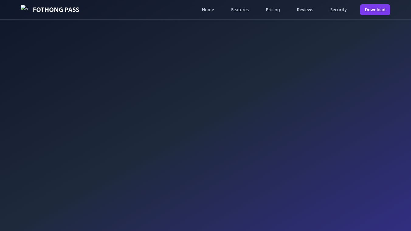 Fothong Pass | Secure Password Manager
