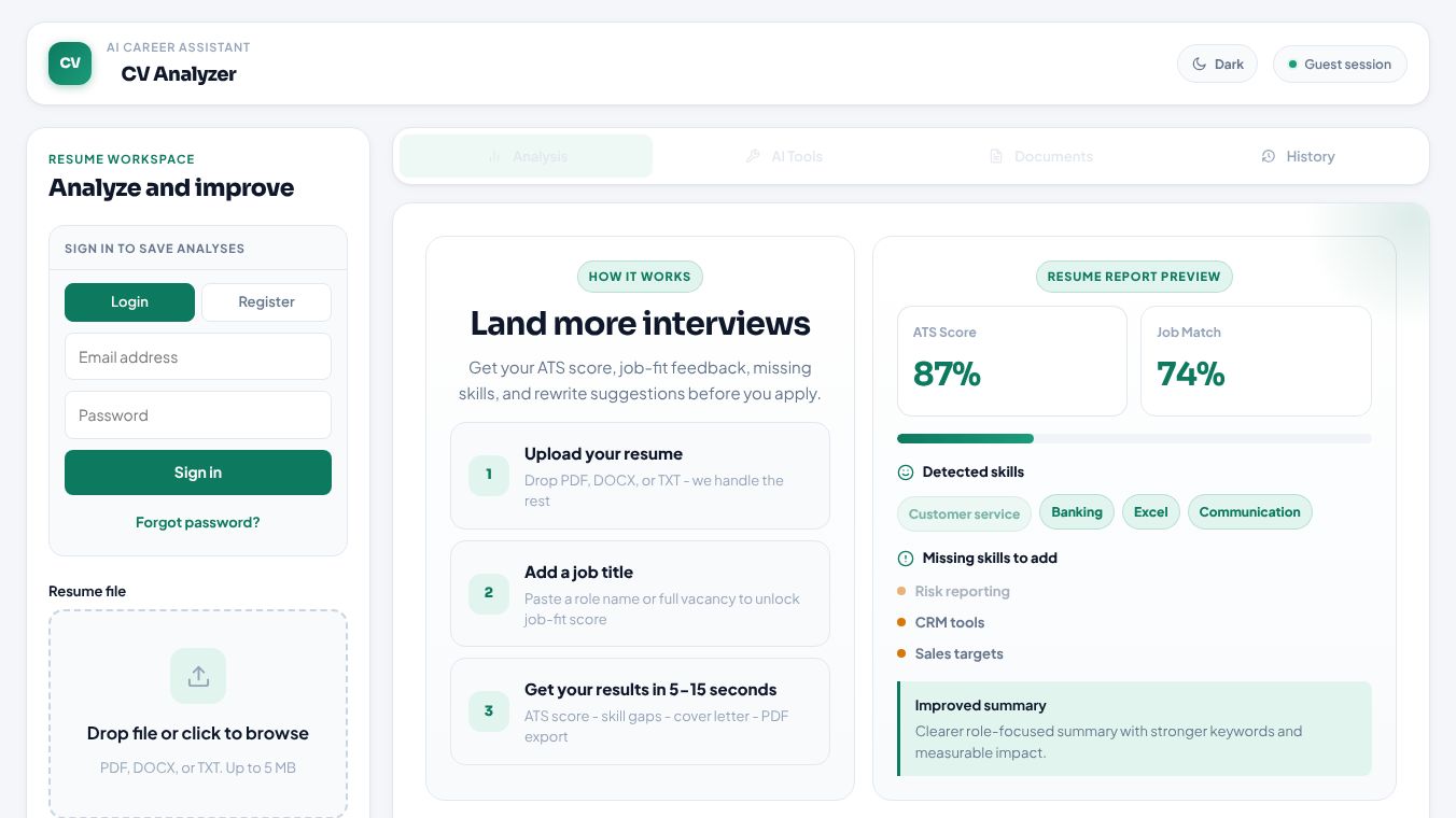 Founder @ CV Analyzer AI