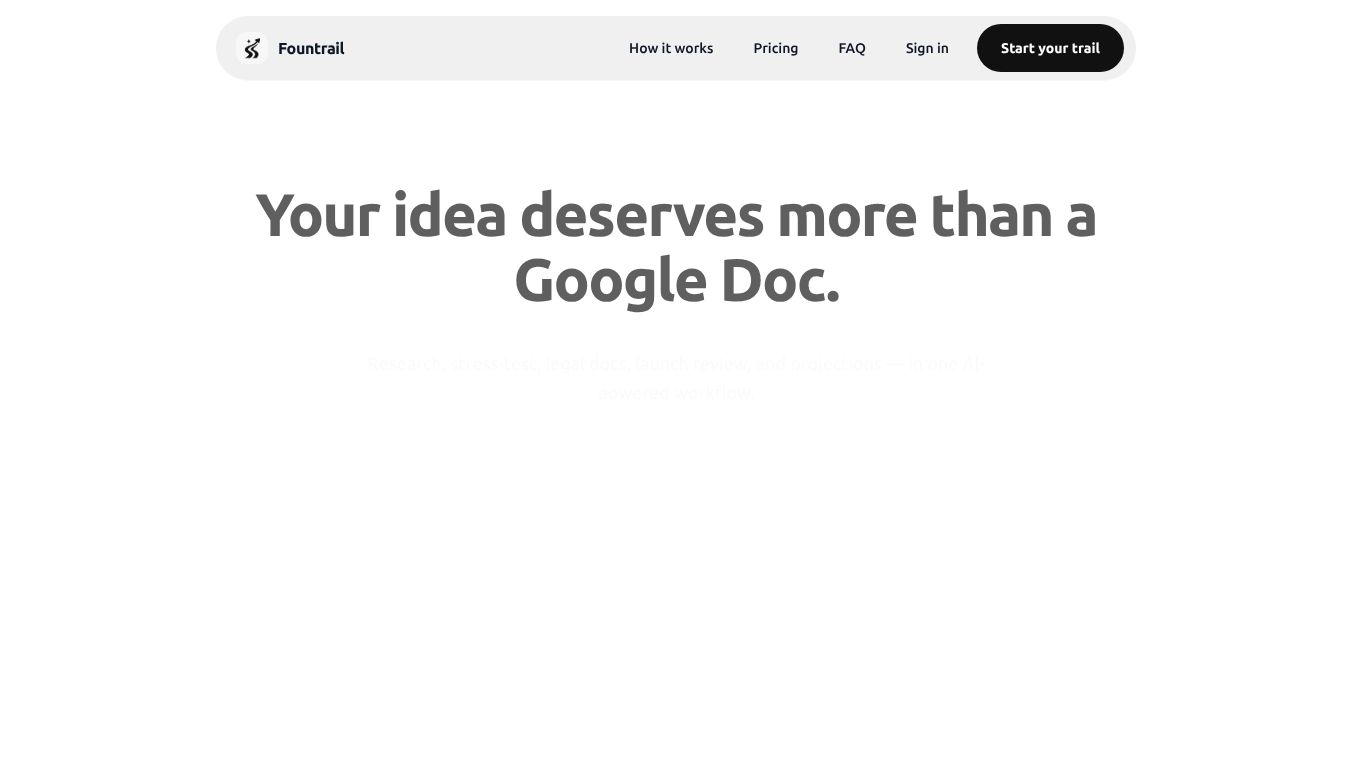 Fountrail — From idea to launch
