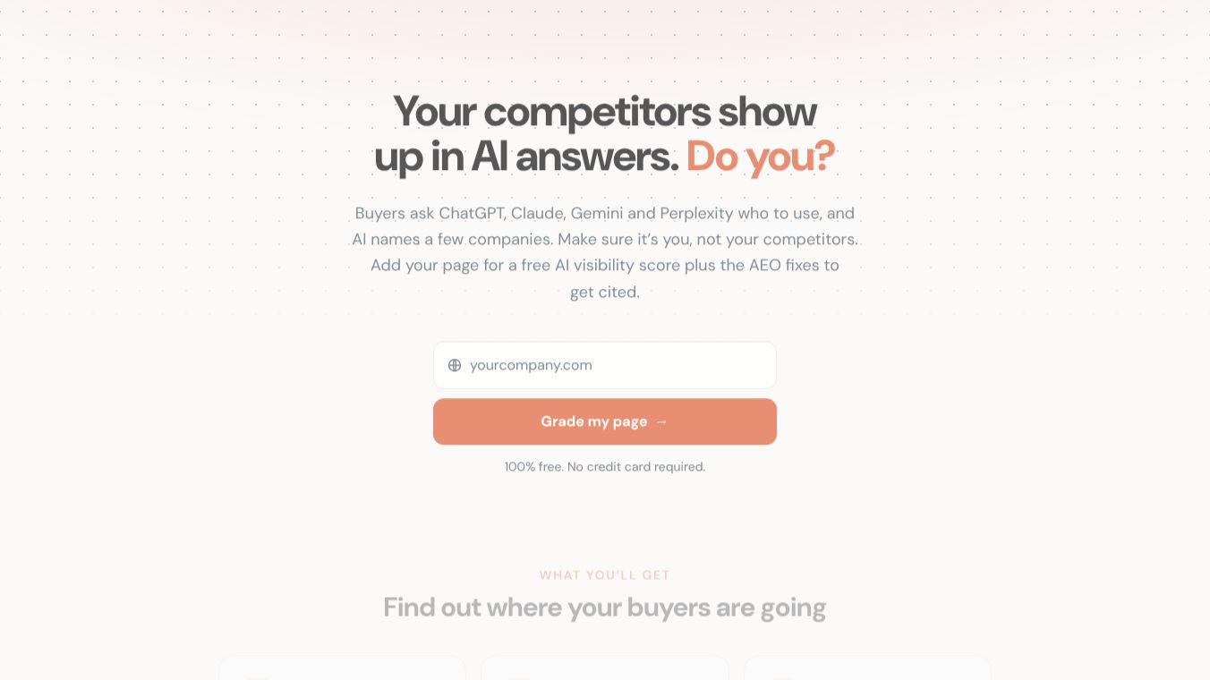 Free AEO Checker: Does AI recommend you?