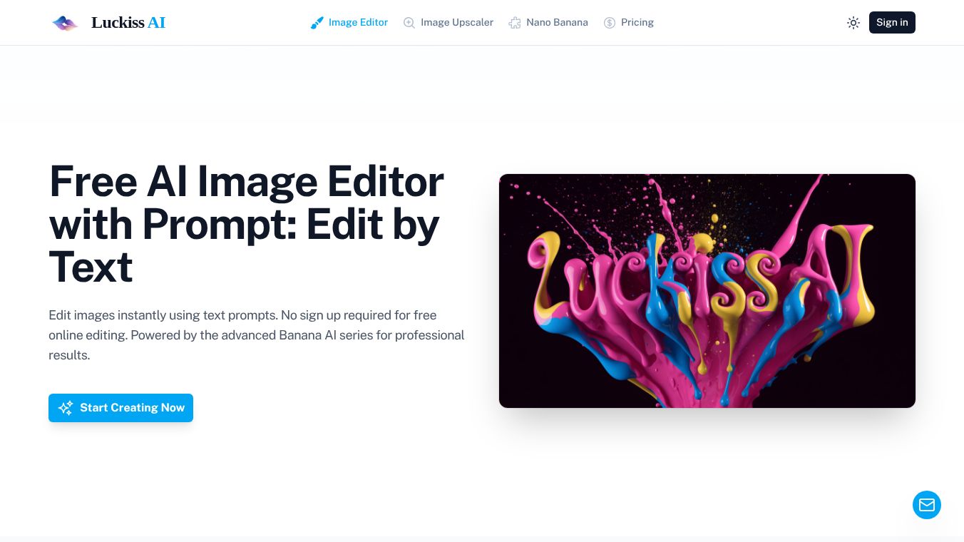 Free AI Image Editor with Prompt - Luckiss AI