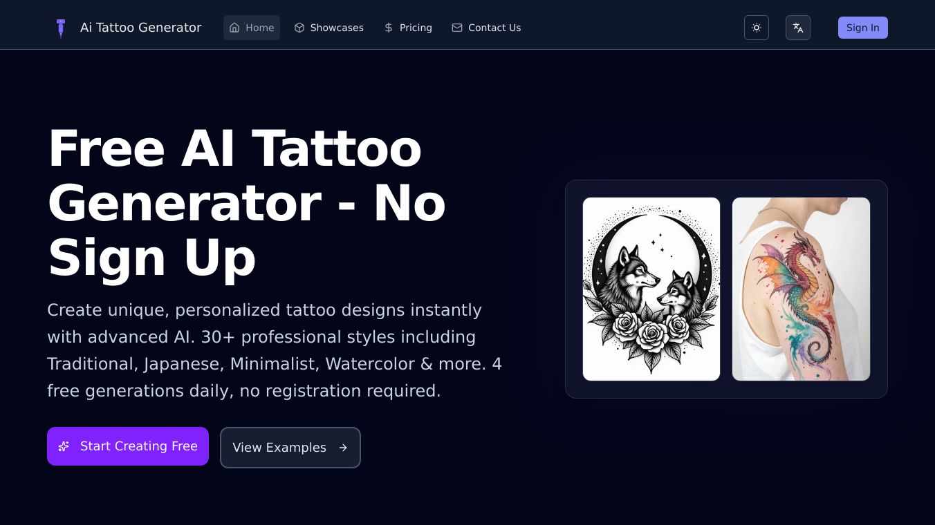 Free AI Tattoo Generator