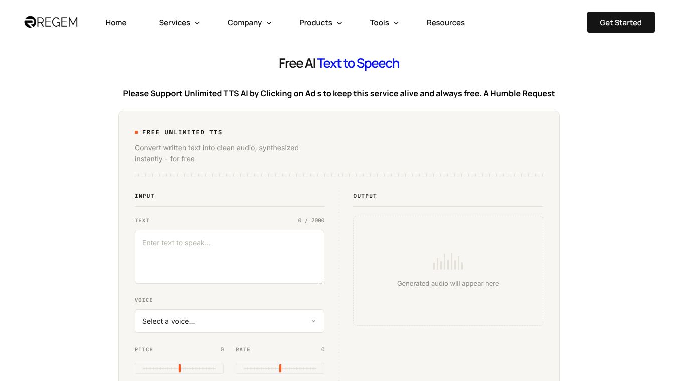Free AI Text to Speech