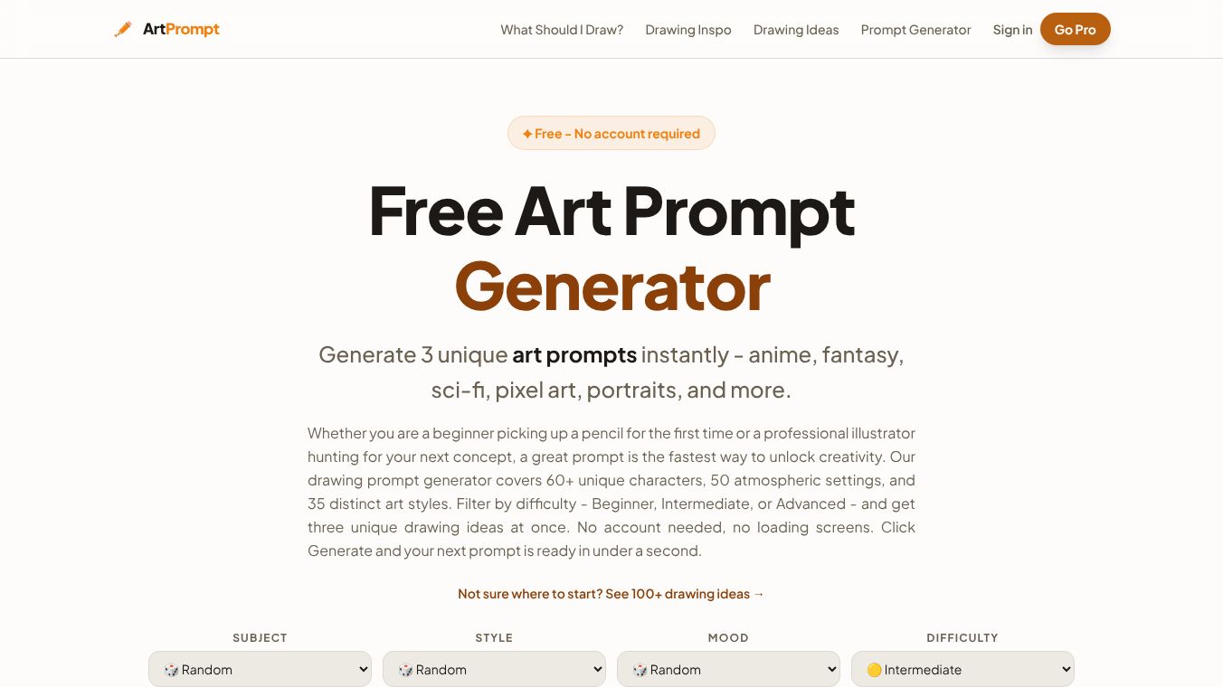 Free Art Prompt Generator