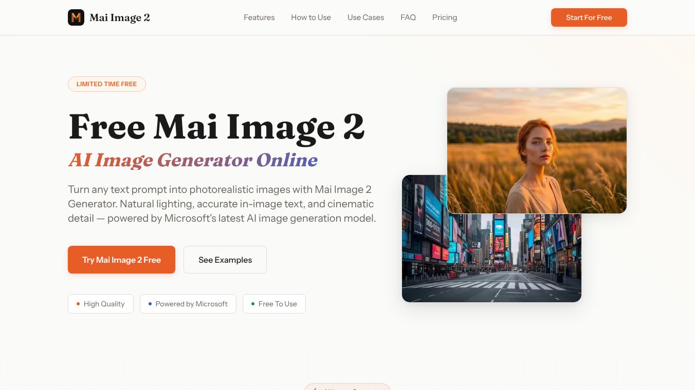 Free Mai Image 2 - AI Image Generator