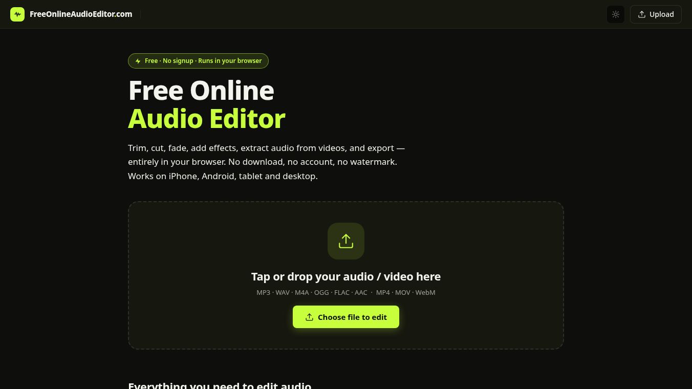 Free Online Audio Editor