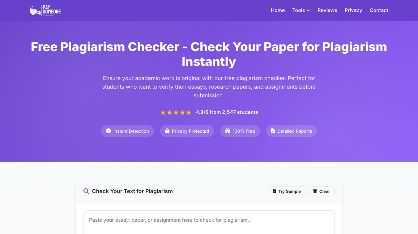 Free Plagiarism Checker