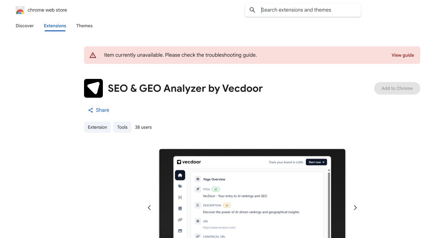 Free SEO + GEO Analysis Extension