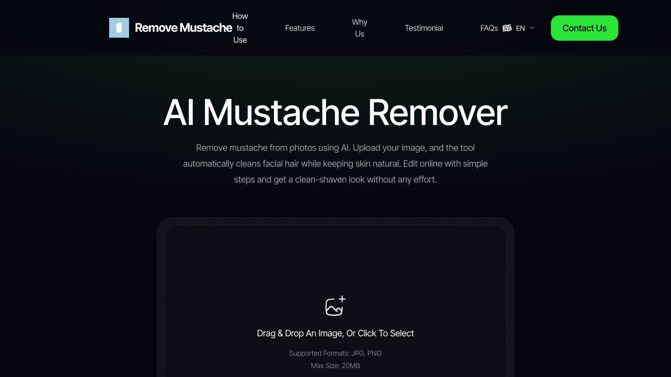 Free Tool to Remove Mustache From Photo