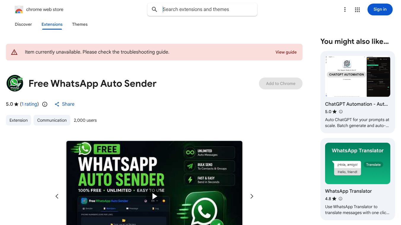 Free WhatsApp Auto Sender