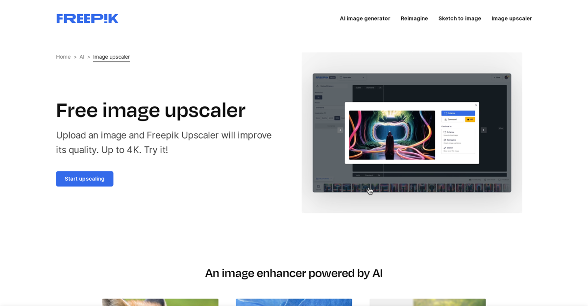 Freepik Upscaler