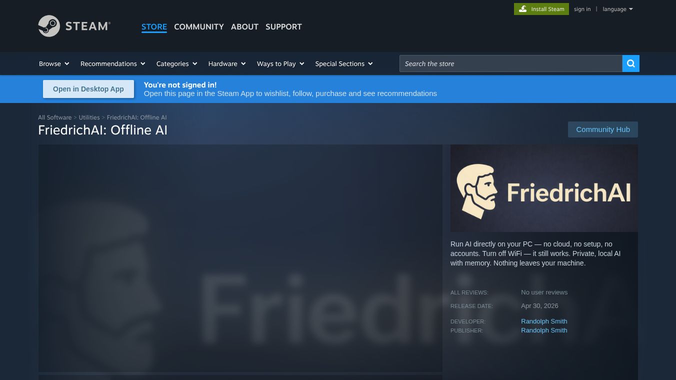 FriedrichAI: Offline AI