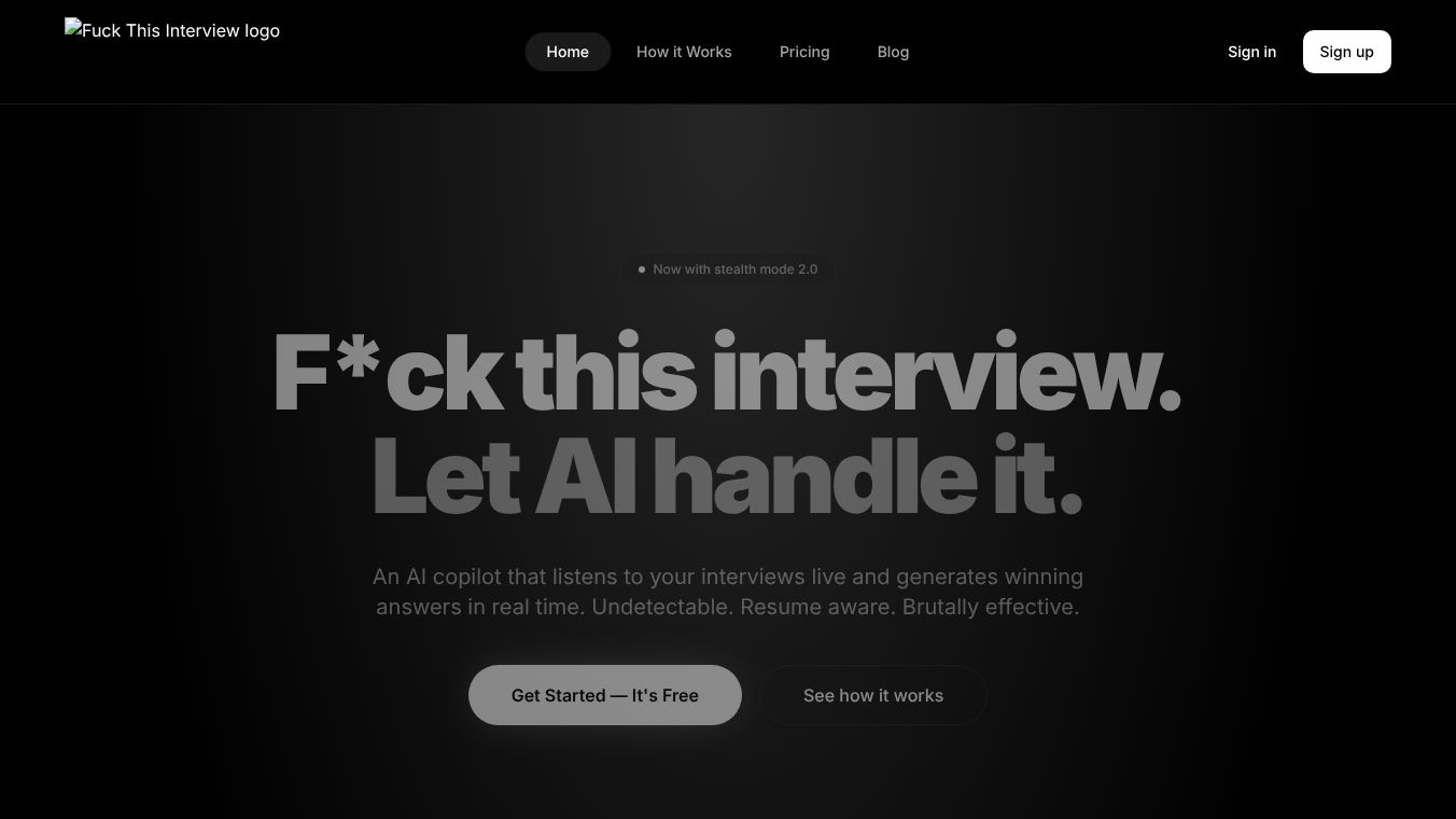 Fuck This Interview