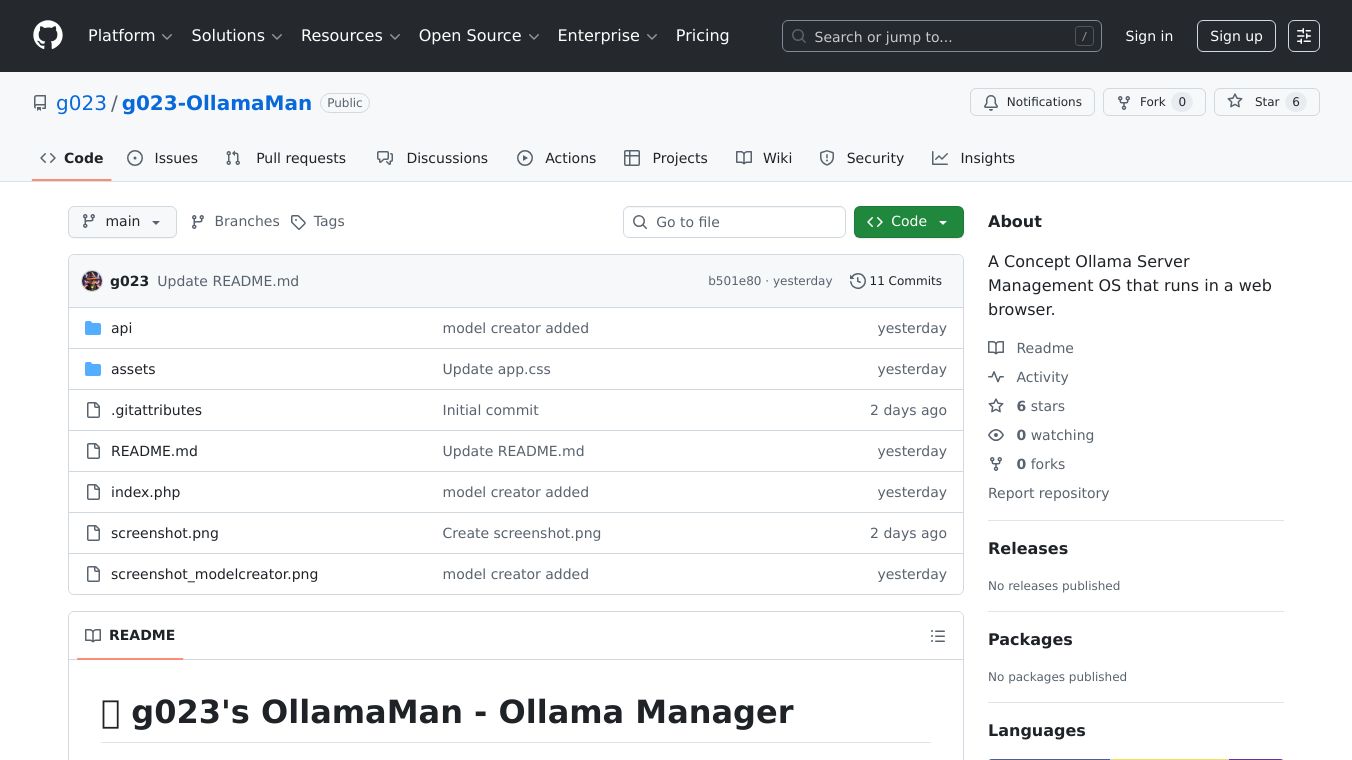 g023's OllamaMan - Ollama Manager