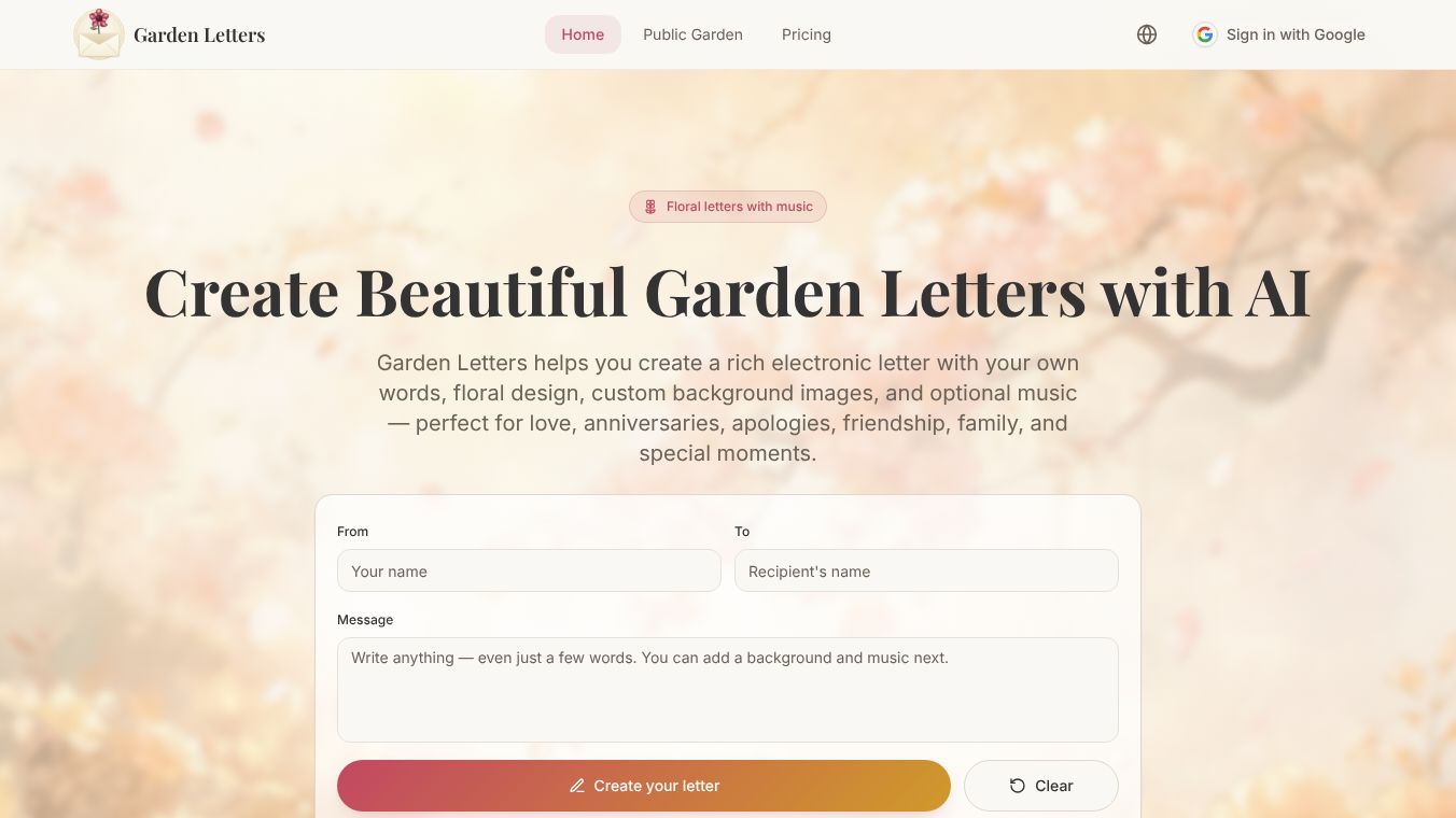 Garden Letters