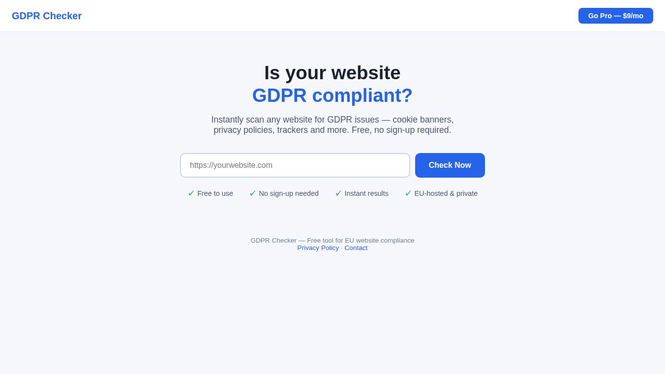 GDPR Checker