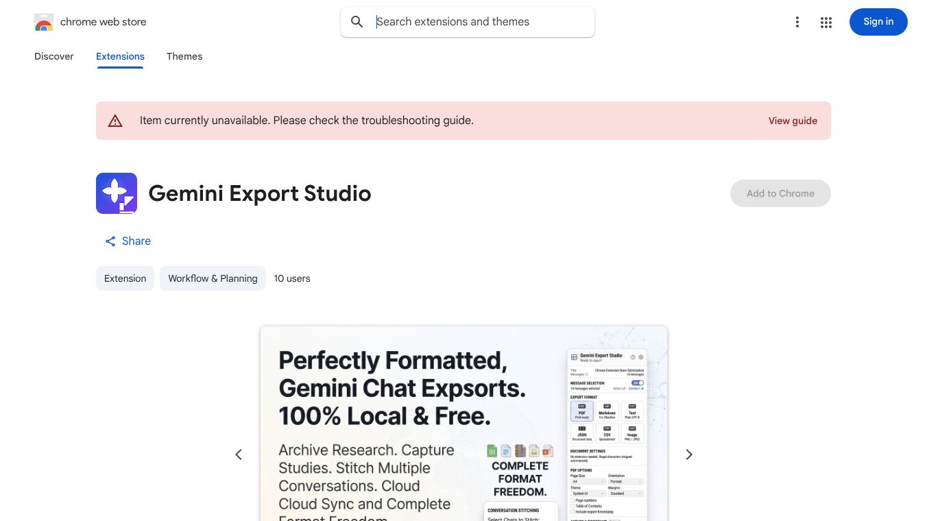 Gemini Export Studio