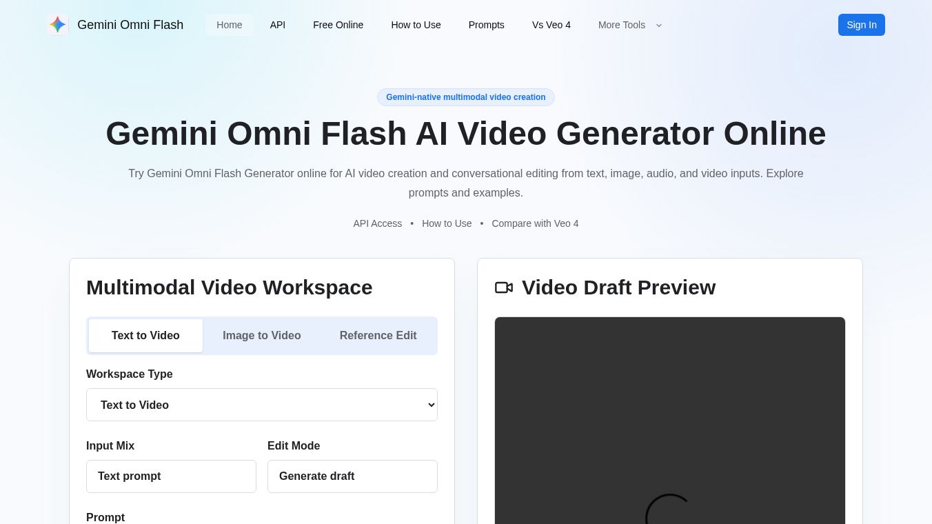 Gemini OmniFlash Generator