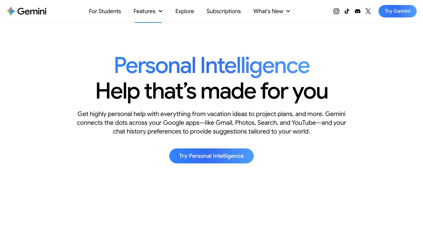 Gemini Personal Intelligence