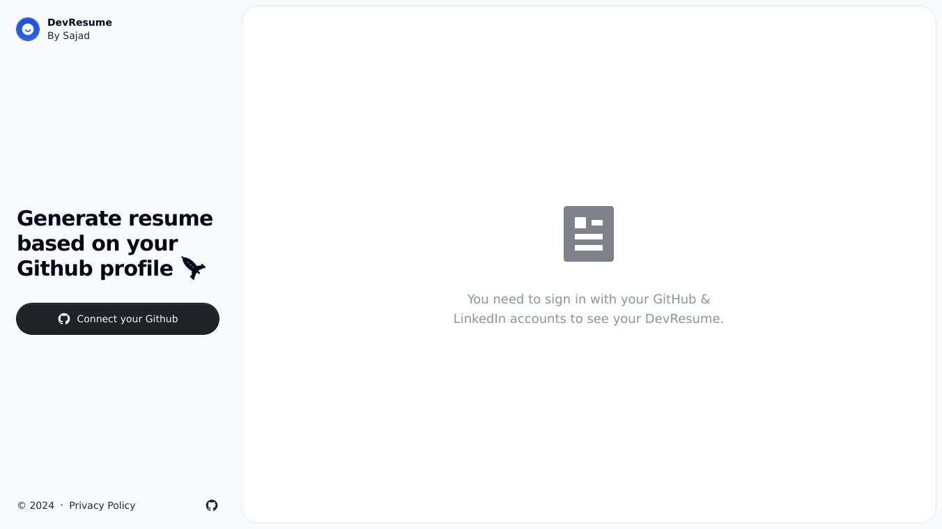 Generate beautiful resume based on your GitHub profile.