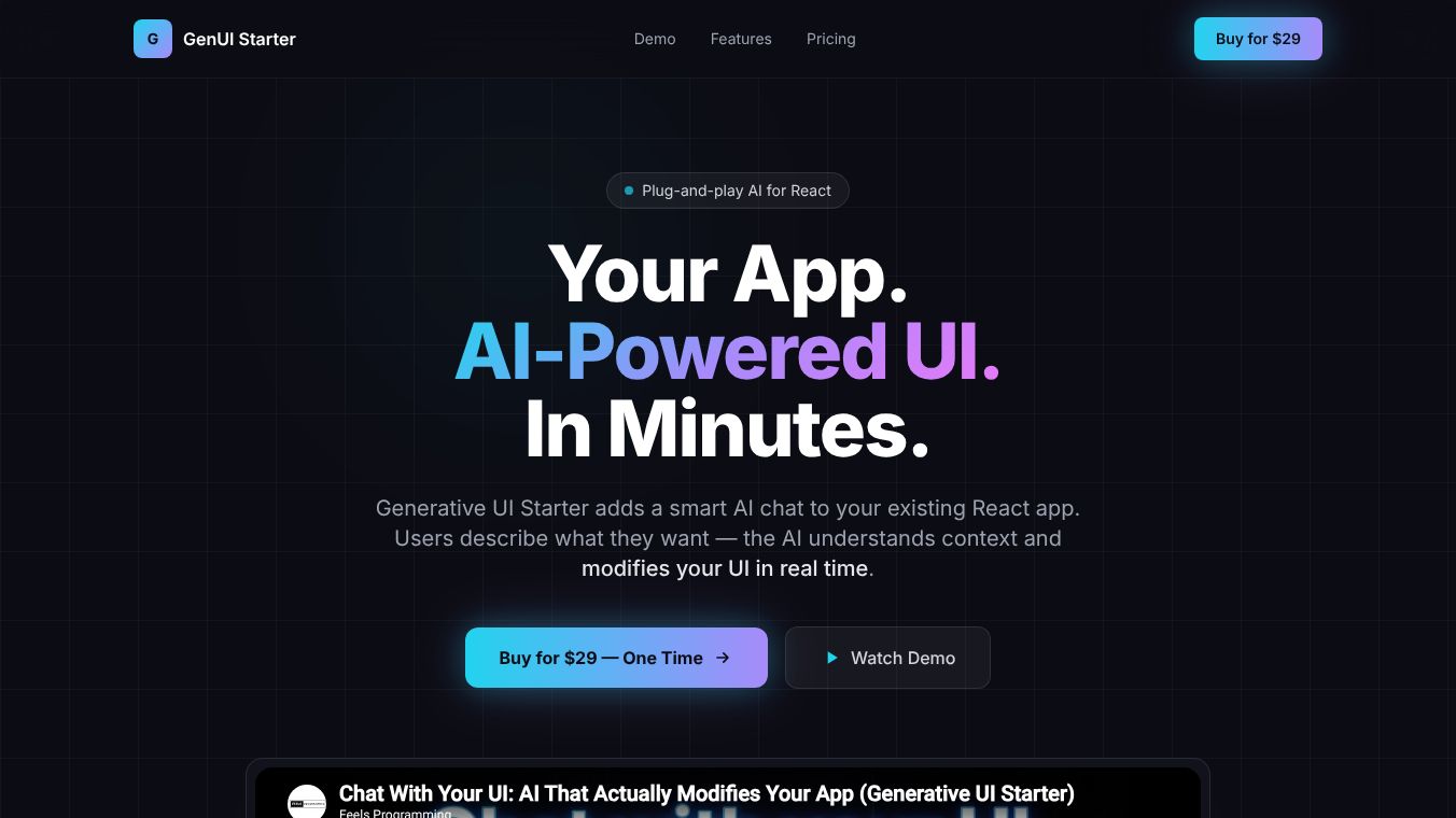 Generative UI Starter