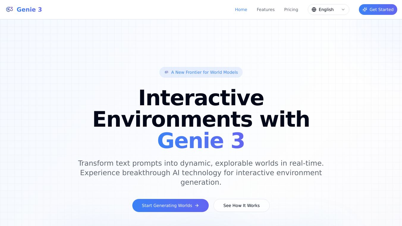 Genie 3 - Interactive AI World Model