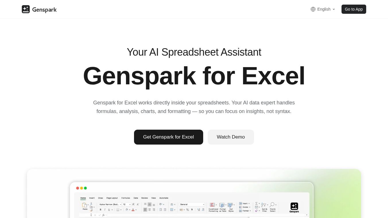 Genspark for Excel