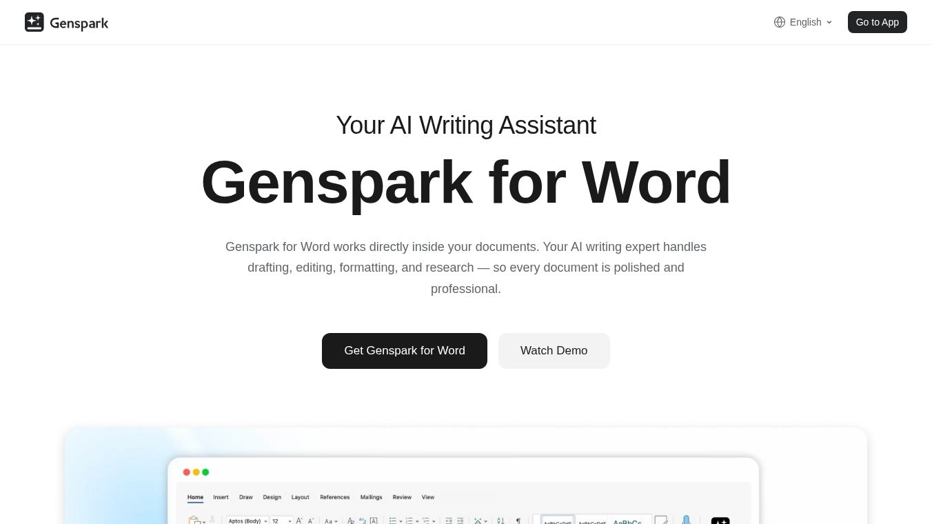 Genspark for Word