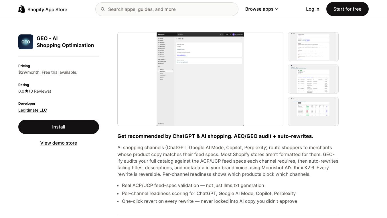 GEO — AI Shopping Optimization