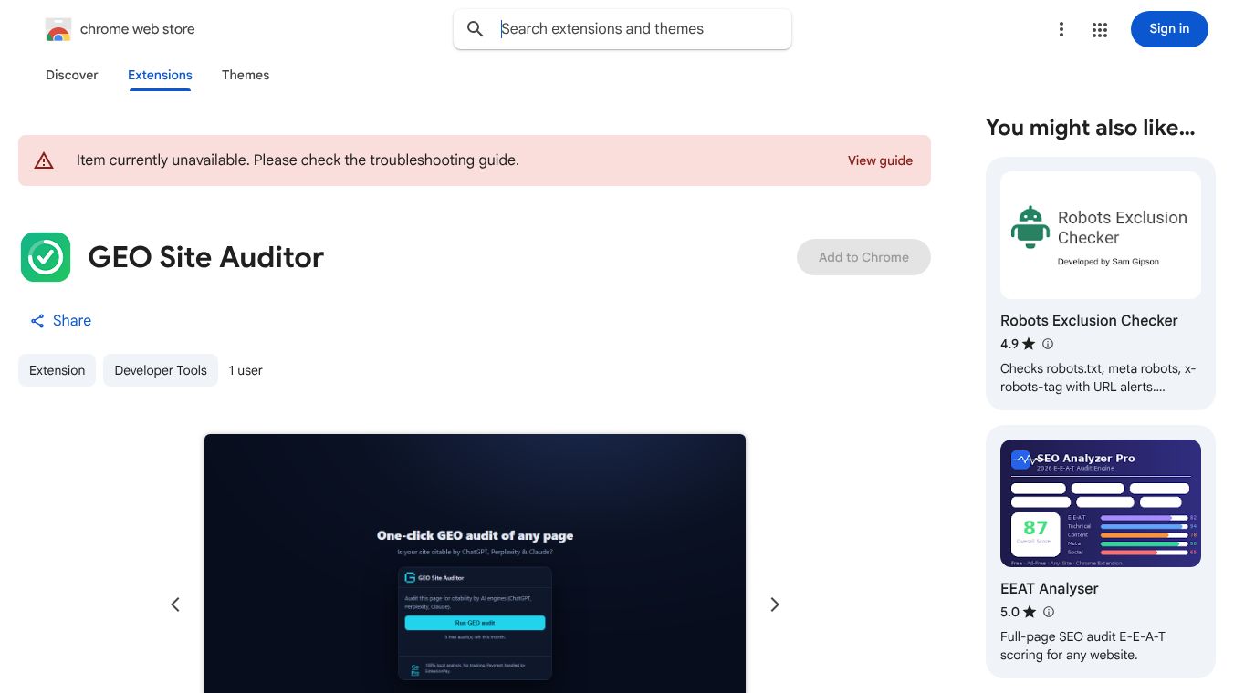 GEO Site Auditor