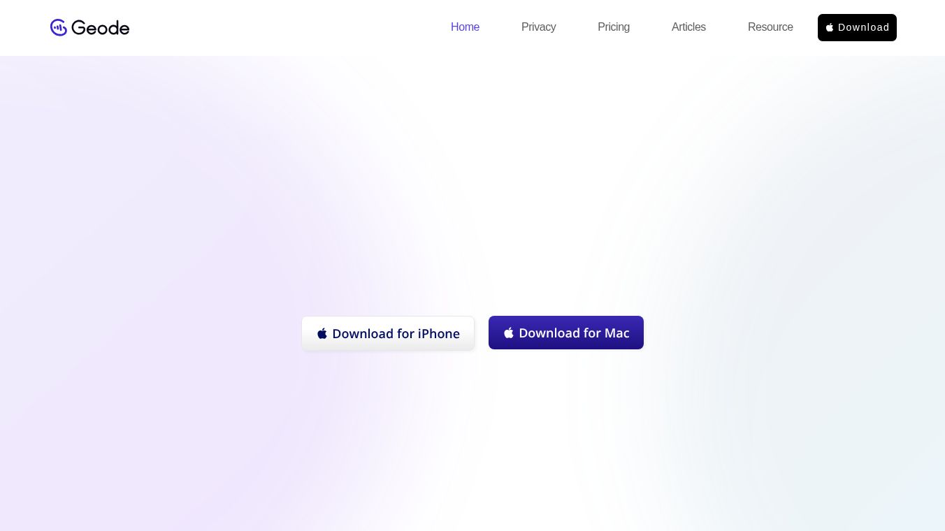 Geode — AI Transcription, No Cloud
