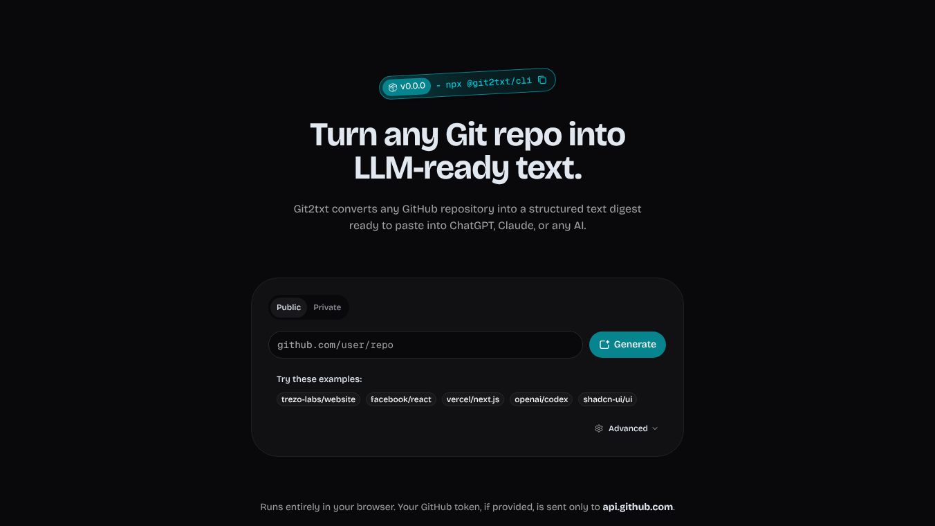 Git2txt