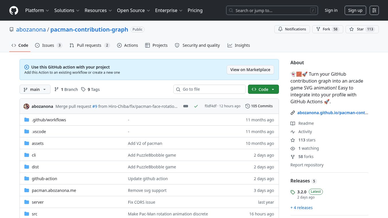 GitHub contribution graph Arcade games