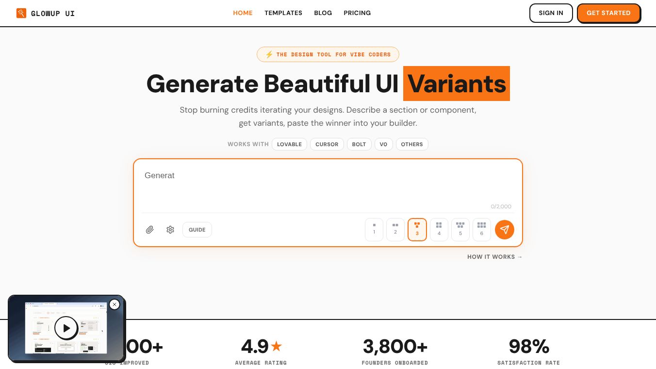 Glow Up UI
