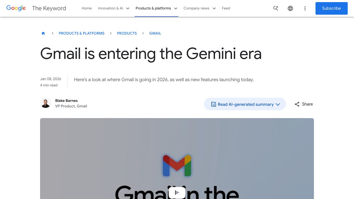 Gmail in the Gemini Era