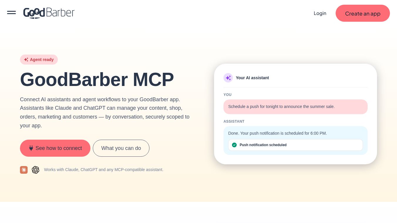GoodBarber MCP