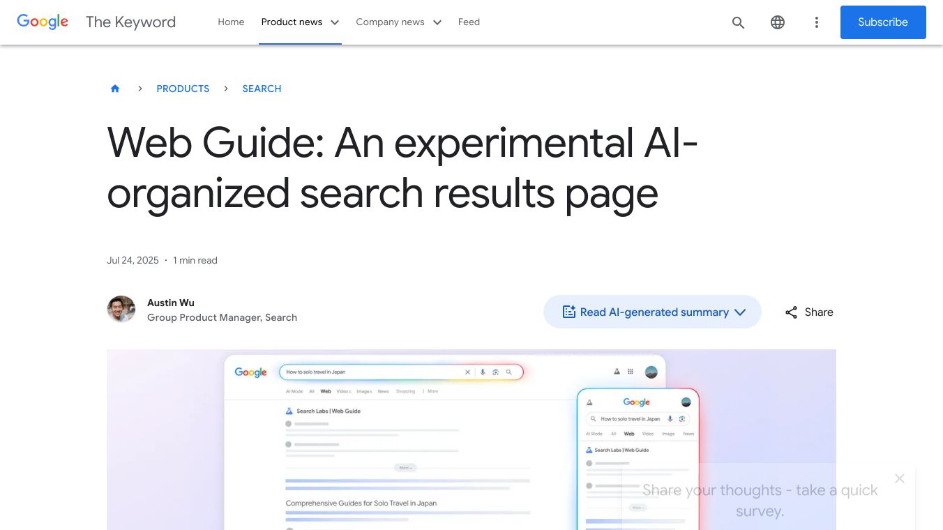 Google Search Web Guide